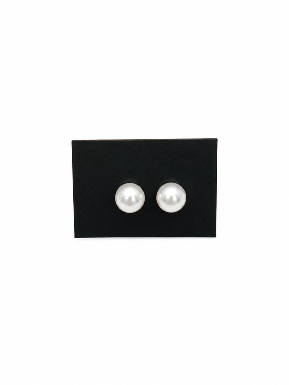 Classic White Faux Pearl Stud Earrings Minimalist Everyday Jewelry